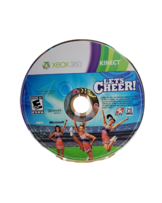 Let's Cheer Xbox 360 Kinect disc art dance and cheerleading video game.
