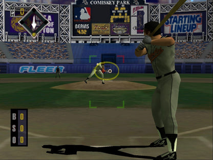 All-Star Baseball 99 game for the Nintendo 64 featuring baseball simulation gameplay with realistic MLB teams season modes batting and pitching mechanics and fielding controls in a complete in box retail release format gameplay 