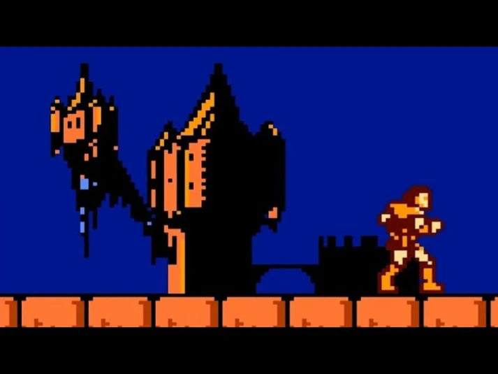Castlevania cartridge for the Nintendo Entertainment System with five screw design featuring 8 bit gothic side scrolling action platformer gameplay as Simon Belmont battles Dracula and monsters gameplay 