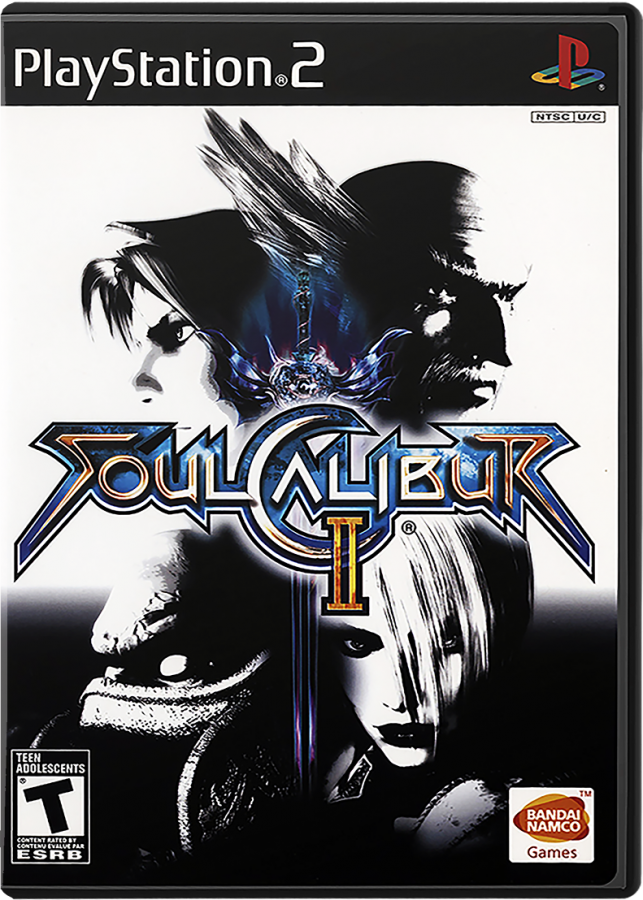 SoulCalibur II PlayStation 2 retro video game fighting game cover art (2003)