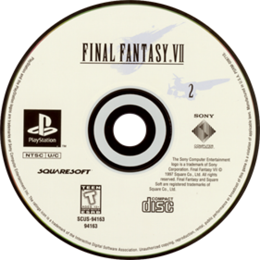 Final Fantasy VII Disc 2 for PlayStation 1 (PS1) retro video game