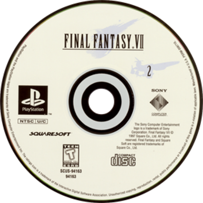 Final Fantasy VII Disc 2 for PlayStation 1 (PS1) retro video game