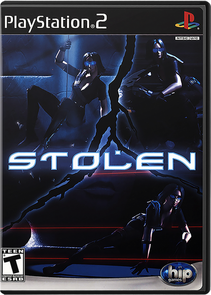 Stolen – PlayStation 2 (PS2) video game cover image, stealth action.