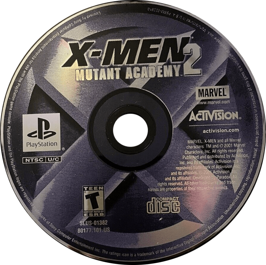 X-Men Mutant Academy 2 PlayStation 1 PS1 for retro video game enthusiasts featuring superhero fighting gameplay iconic X Men characters fast paced one on one battles special mutant powers combo based combat comic inspired arenas and collectible gaming appeal disc