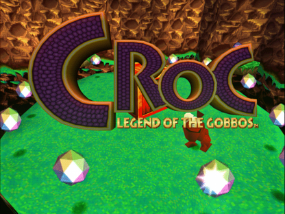 Croc: Legends of the Gobbos home screen for PlayStation 1 (PS1) retro video game 