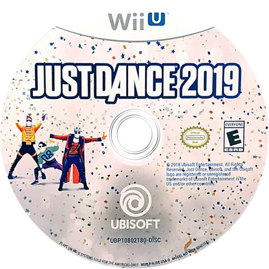 Just Dance 2019 disc art for Nintendo Wii U (WiiU) video game 