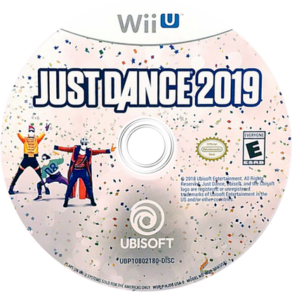 Just Dance 2019 disc art for Nintendo Wii U (WiiU) video game 