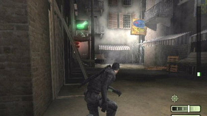 Tom Clancys Splinter Cell Stealth Action Redefined PS2 PlayStation 2 stealth action game tactical espionage infiltration night vision gadget based gameplay retro video game gameplay Greatest Hits edition