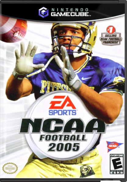 NCAA Football 2005 cover art for Nintendo GameCube (GC) college football sports video game