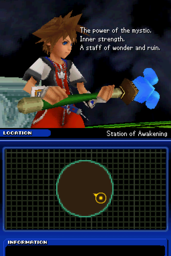 Kingdom Hearts: Re:coded gameplay for Nintendo DS (DS) action RPG fantasy adventure video game