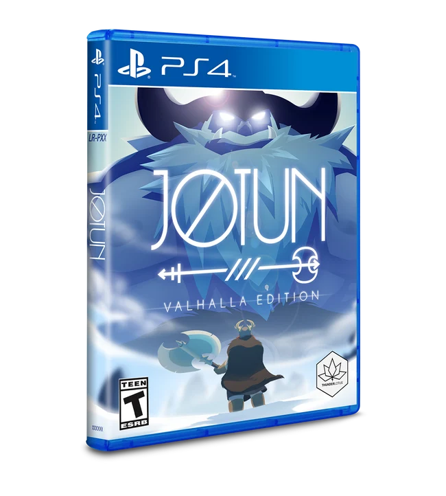 Jotun Valhalla Edition Limited Run #76 PlayStation 4 PS4 for action adventure video game fans featuring Norse mythology exploration hand drawn visuals giant boss battles powerful abilities puzzle solving challenging environments and Valhalla Edition limited release collectible gaming appeal box art