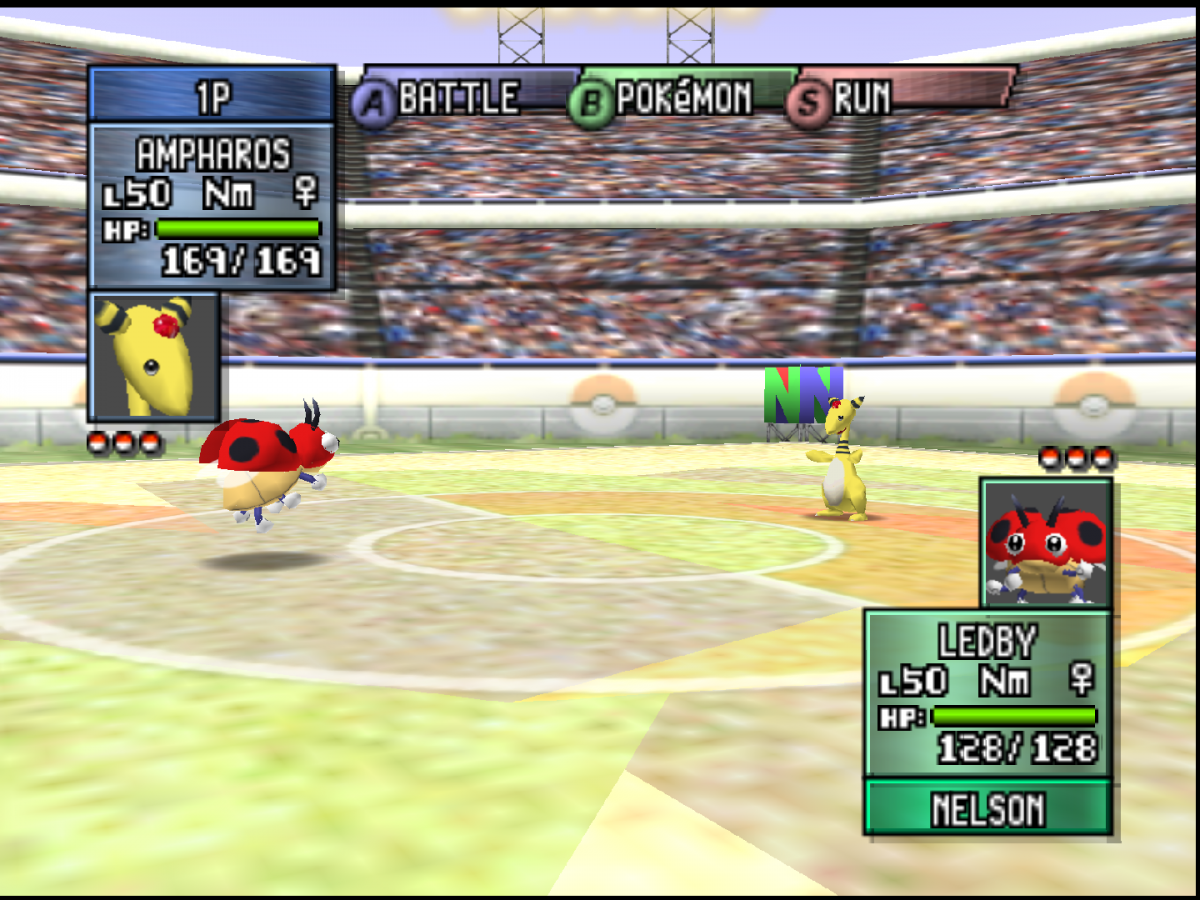 Pokémon Stadium 2 Nintendo 64 N64 video game, battle-focused Pokémon gameplay, turn-based combat, multiplayer, classic Nintendo title gameplay screenshot