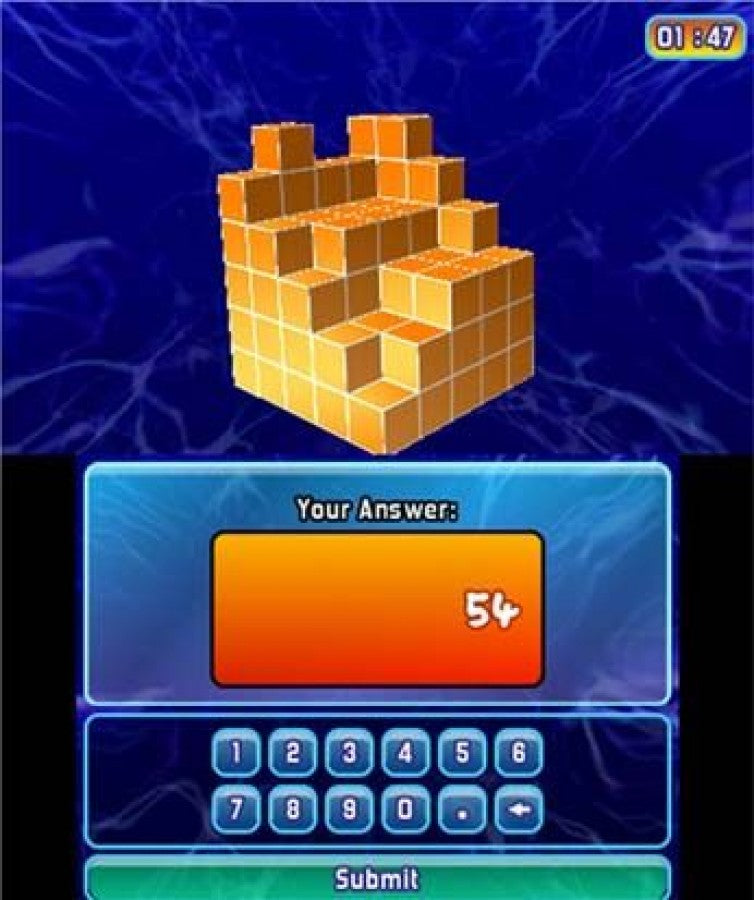 Puzzler Mind Gym 3D gameplay for Nintendo 3DS (3DS) puzzle brain training video game