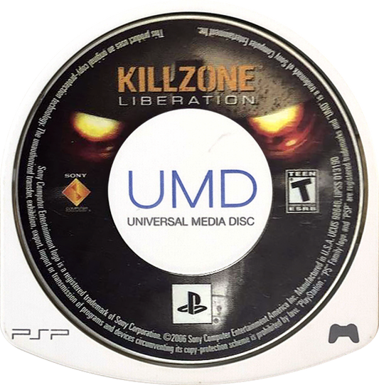 Killzone: Liberation disc for PlayStation Portable (PSP) third-person shooter game
