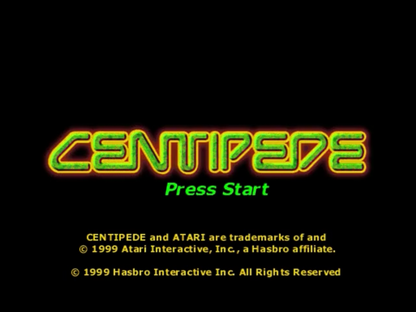 Centipede Sega Dreamcast for arcade shooter retro video game fans featuring fast paced insect blasting colorful arcade action precision shooting challenging levels classic Atari gameplay high score chasing collectible gaming appeal title screen
