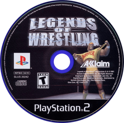 Legends of Wrestling disc art for Playstation 2 (PS2) video game