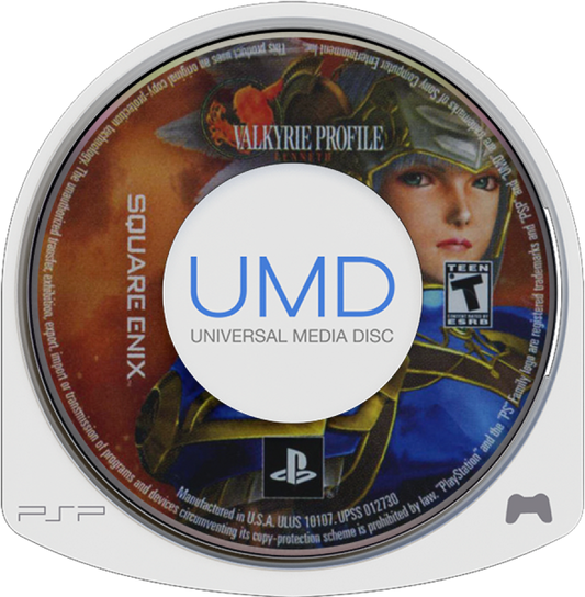 Valkyrie Profile Lenneth UMD art for PlayStation Portable PSP video game