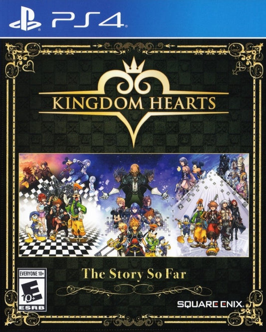 Kingdom Hearts: The Story So Far – PlayStation 4 (PS4) video game cover image, action role-playing game.