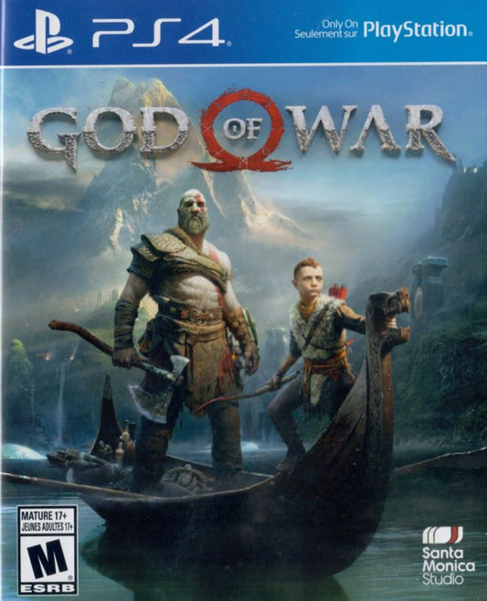 God of War 2018 for PS4 featuring epic Norse mythology action and cinematic storytelling cover art