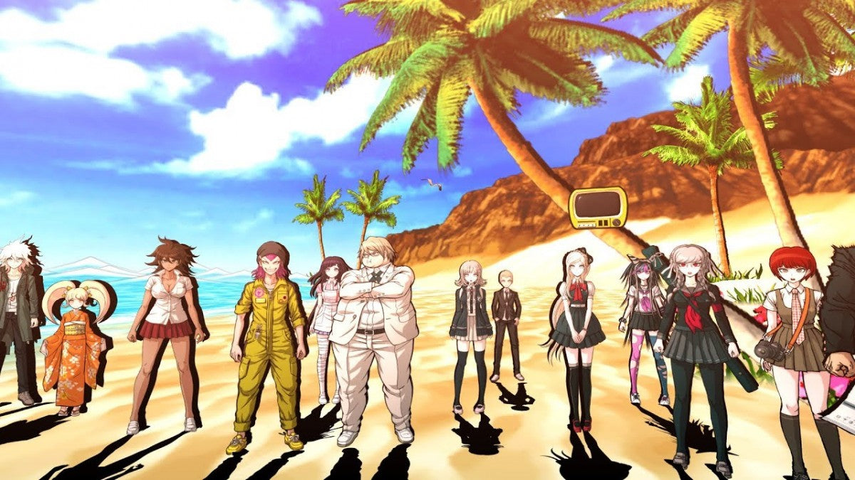 Danganronpa 2 Goodbye Despair PlayStation Vita video game, visual novel adventure, murder mystery investigation, anime-style storytelling, handheld console title gameplay screenshot