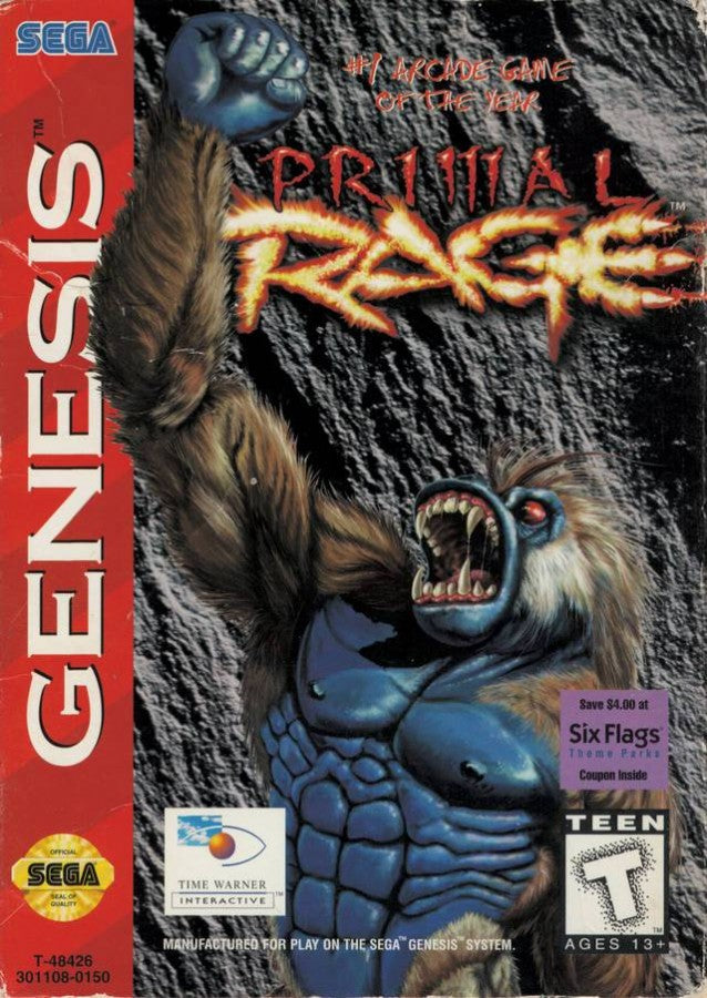 Primal Rage – Dinosaur Fighting Game on Sega Genesis