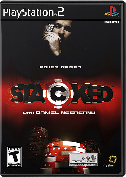 Stacked With Daniel Negreanu – PlayStation 2 (PS2) video game cover image, poker simulation.