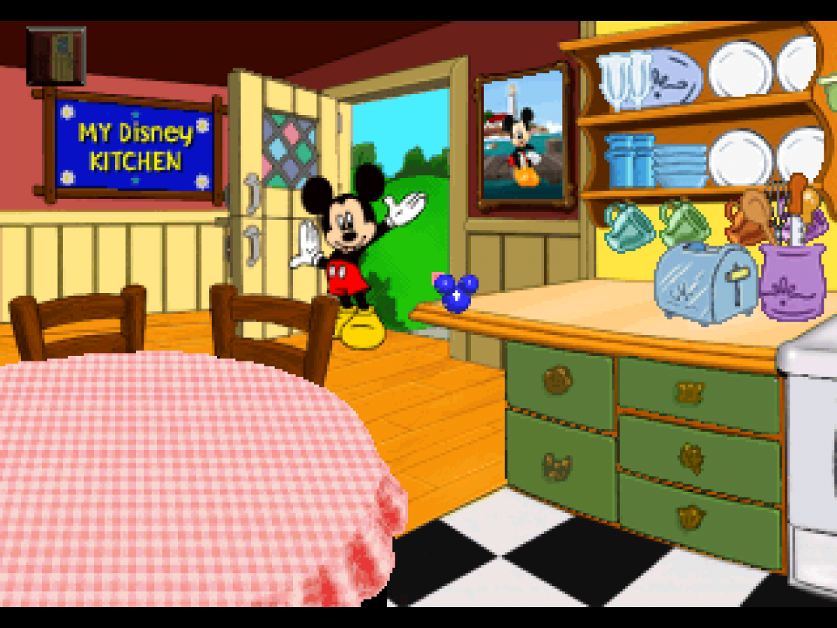 My Disney Kitchen PS1 PlayStation 1 educational simulation game kids cooking mini games Disney themed casual gameplay retro video game gameplay