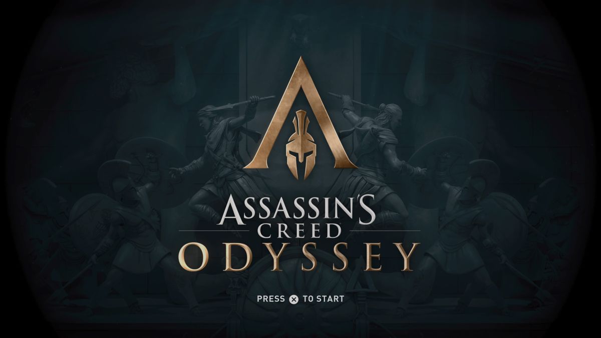 PlayStation 4 Assassin's Creed Odyssey Gold Edition start screen open world action RPG
