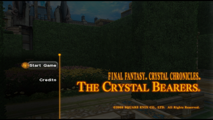Final Fantasy Crystal Bearers Nintendo Wii cover art for retro video game enthusiasts featuring fantasy action adventure gameplay magical powers real time combat mechanics crystal themed world exploration story driven quests unique physics based interactions and immersive role playing gaming experience and collectible gaming appeal gameplay