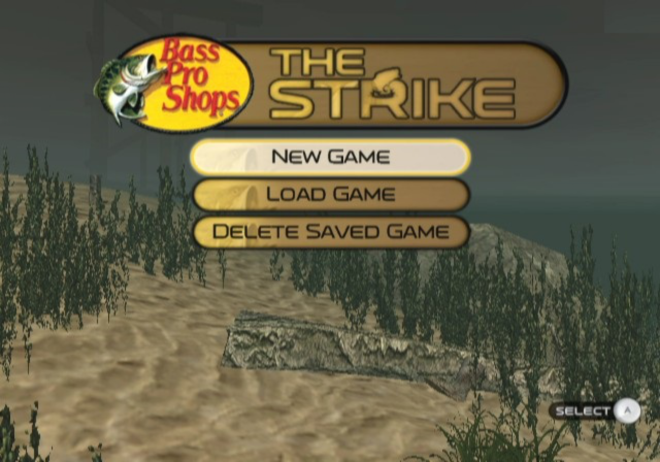 Bass Pro Shops: The Strike title screen art for Nintendo Wii (Wii) video game