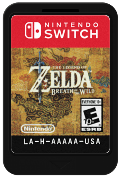 The Legend of Zelda Breath of the Wild cartridge for Nintendo Switch NS video game