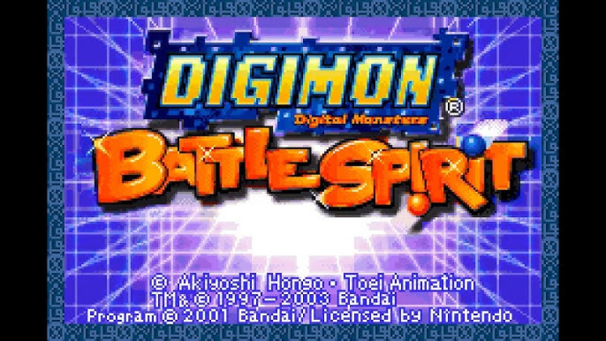 Digimon Battle Spirit cartridge for the Game Boy Advance featuring fighting game gameplay with digital monsters collectible abilities arena battles and multiplayer combat based on the Digimon anime series gameplay