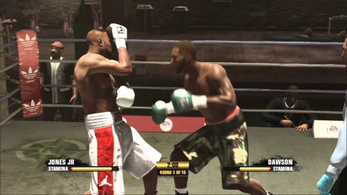Fight Night Champion PlayStation 3 boxing sports video game featuring cinematic story-driven Champion Mode authentic physics-based gameplay and deep online multiplayer career gameplay screenshot