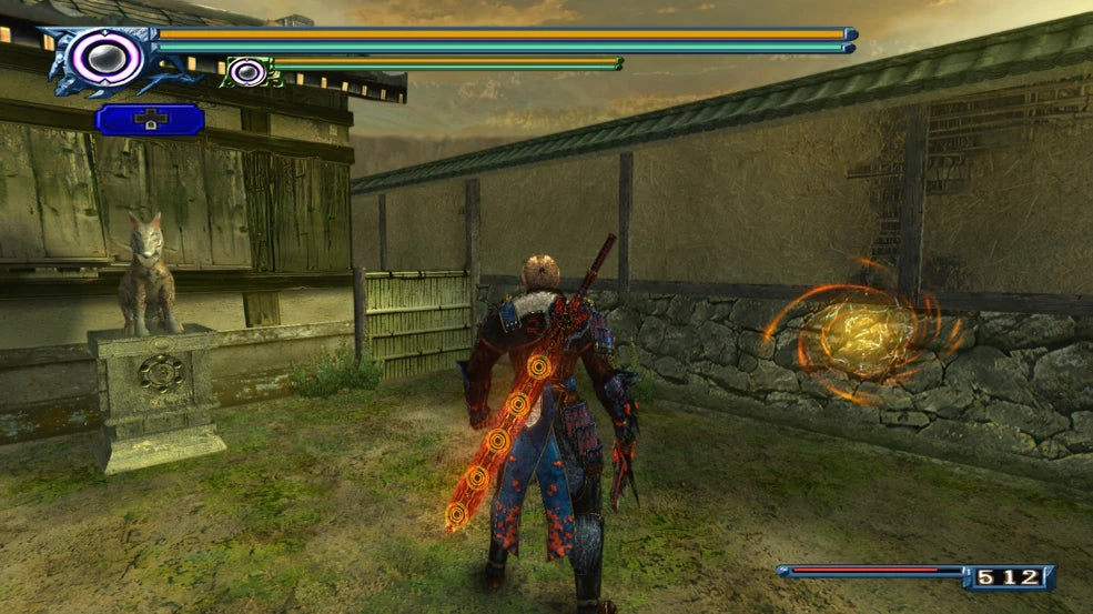 Onimusha: Dawn of Dreams for the PlayStation 2 featuring action adventure gameplay with samurai combat demon slaying abilities cinematic storytelling and feudal Japan inspired environments gameplay