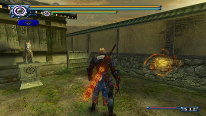 Onimusha: Dawn of Dreams for the PlayStation 2 featuring action adventure gameplay with samurai combat demon slaying abilities cinematic storytelling and feudal Japan inspired environments gameplay