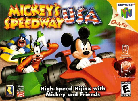 Mickey's Speedway USA cover art for Game Boy Color (GBC) video game