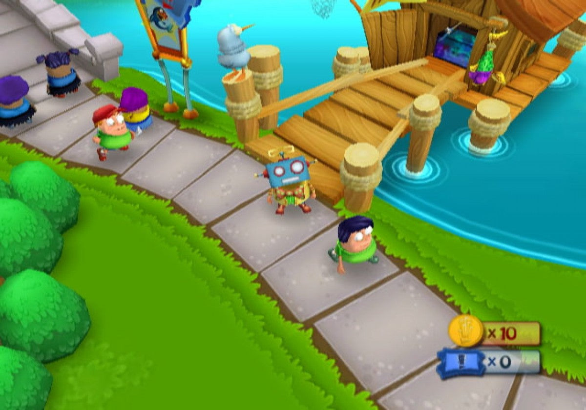 Six Flags Fun Park retro Nintendo Wii video game featuring amusement park mini games, family friendly multiplayer gameplay, carnival challenges and classic Wii entertainment - gameplay