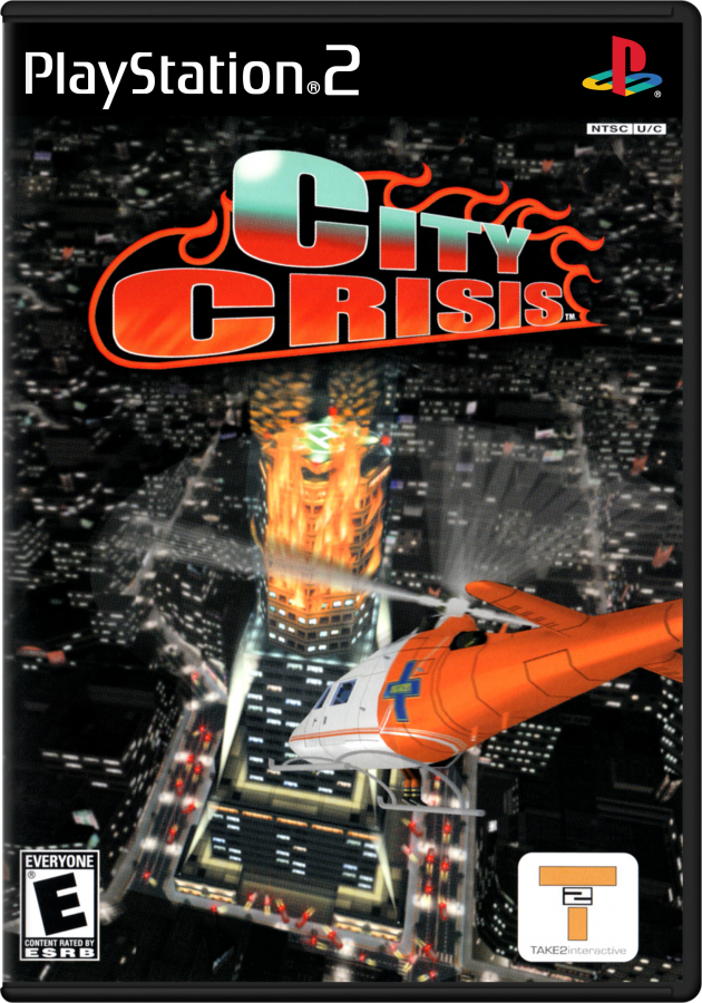 City Crisis PS2 PlayStation 2 helicopter rescue simulation action game retro video game cover art