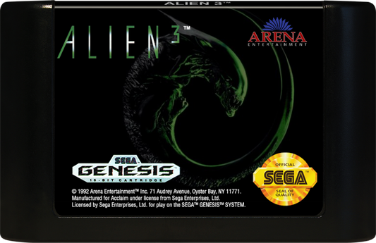 Alien 3 Sega Genesis retro video game action platformer cartridge (1993)