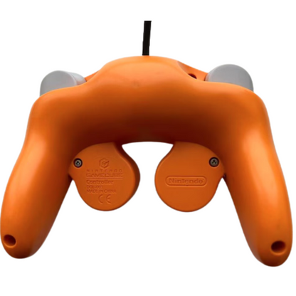 Official Nintendo GameCube Controller Orange Spice GC gaming accessory featuring vibrant orange spice color design ergonomic grip classic Nintendo button layout analog control stick C stick pressure sensitive shoulder buttons responsive directional pad A B X Y buttons wired controller connection precise movement and comfortable gameplay compatible with Nintendo GameCube console and supported Nintendo systems retro gaming accessory collectible controller and gaming setup appeal