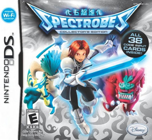 Spectrobes [Collector's Edition][CIB] for Nintendo DS (DS) featuring an action adventure where you excavate fossils revive powerful Spectrobes and battle the Krawl across alien planets; train evolve and customize your team using the DS touch controls in this complete in box collector's edition release front cover