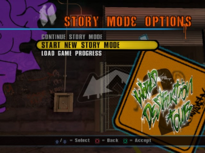 Tony Hawk’s Underground 2 GameCube game featuring arcade skateboarding gameplay, stunt tricks, and Jackass-inspired missions gameplay screenshot