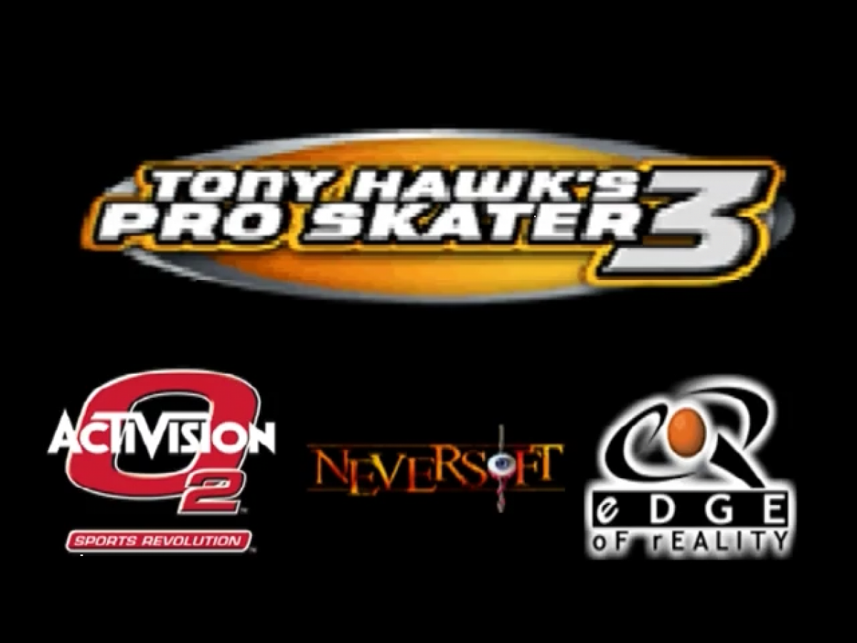 Tony Hawk's Pro Skater 3 title screen for Nintendo 64 (N64) video game