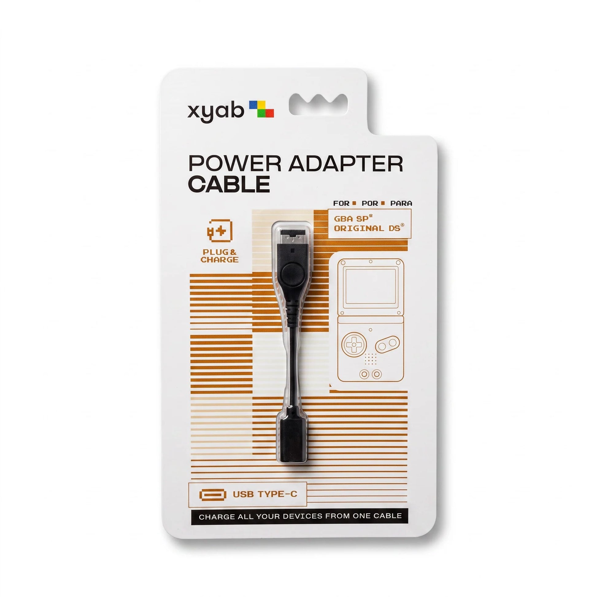 Nintendo GBA SP Original DS USB-C Power Cable Adapter charging accessory featuring USB-C connectivity compatible with Game Boy Advance SP GBA SP and original Nintendo DS systems convenient power and charging support replacement cable portable Nintendo gaming setup and classic gaming accessory appeal