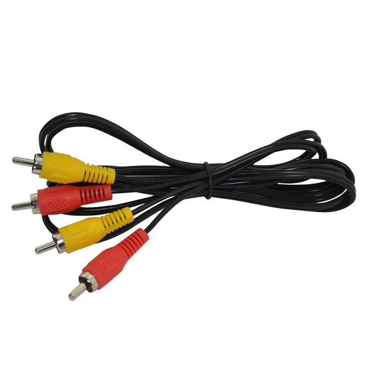XYAB brand AV cables compatible with Nintendo NES console for transmitting video and audio signals to a TV