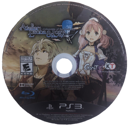 retro Atelier Escha and Logy Alchemists of the Dusk Sky PlayStation 3 PS3 cover art collectible JRPG anime fantasy game authentic classic gaming disc