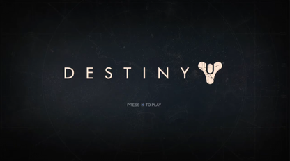 Destiny title screen for PlayStation 3 (PS3) video game