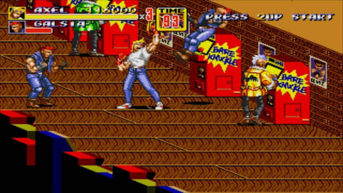 SEGA Smash Pack Volume 1 Sega Dreamcast video game, classic arcade and console game compilation, retro SEGA titles collection, console title streets of rage 2 gameplay screenshot