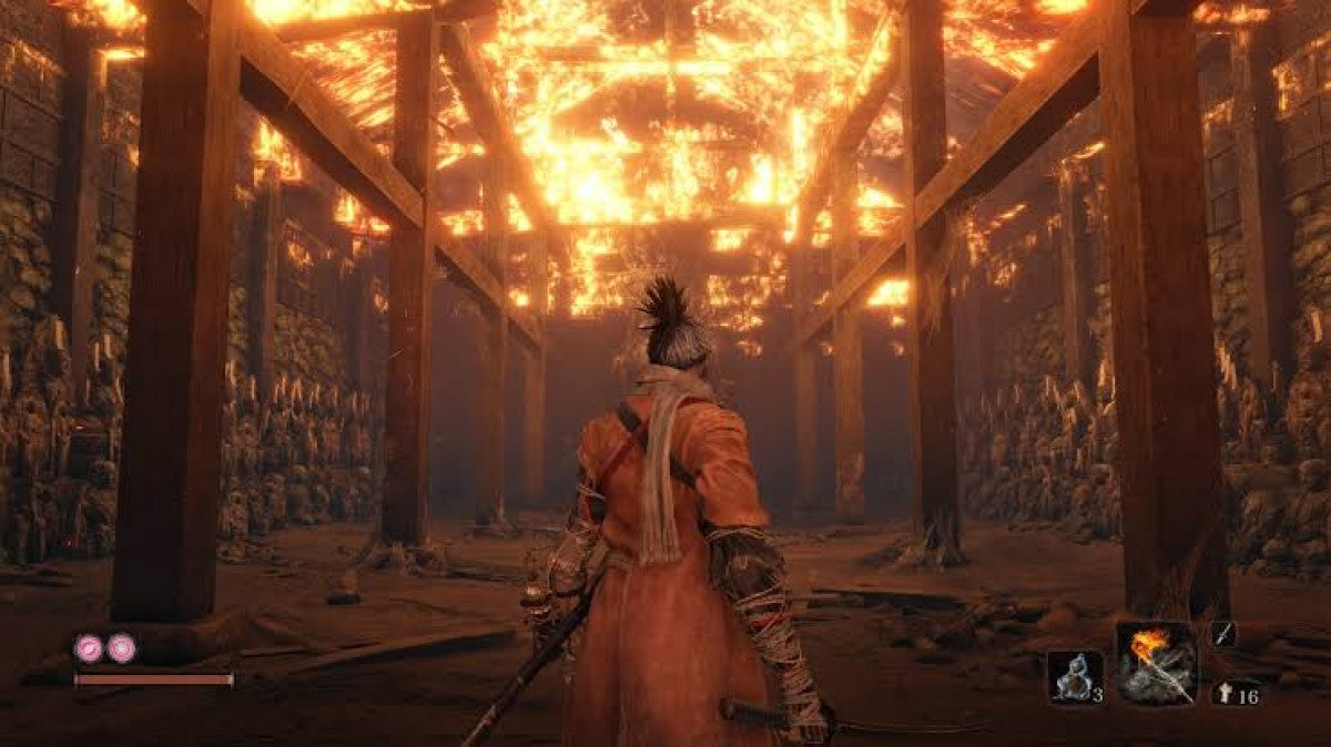 Sekiro Shadows Die Twice Xbox One XONE for action adventure video game fans featuring shinobi combat samurai warriors sword fighting stealth gameplay parrying prosthetic arm abilities challenging enemies intense boss battles Japanese environments and difficult skill based gameplay collectible gaming appeal gameplay