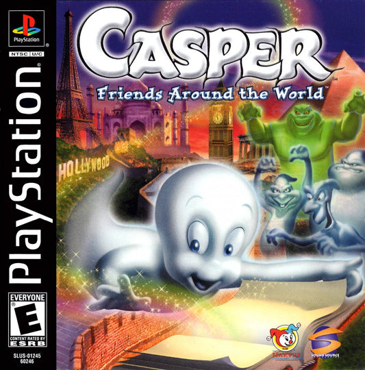 Casper: Friends Around the World retro children's educational adventure game for PlayStation 1 (PS1) cover art